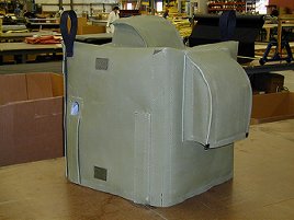 crane poump with a sound dampening cover